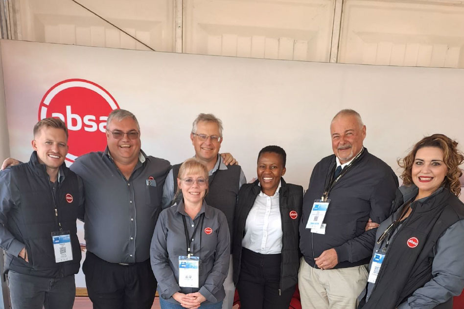 left to right: Armand Willemse (Specialist: Aviation Finance), Dawie Oberholzer (Manager: Groups and Alliances), Banie Claassen (Managing Executive: Lending Products), Thandi Kabini (Head: Commercial Asset Finance), Paul Leaker (Managing Director: Aircraft Assessing Company (Pty) Ltd), Wilma de Nysschen (Asset Finance Specialist). Front: Angelique Louw (Manager: Specialised Trade Commercial Asset Finance)