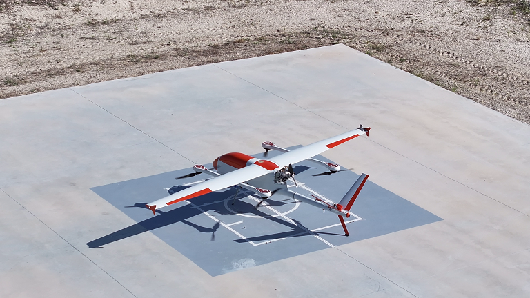 GoeKHUN Unmanned Aerial System UAS from ESEN equipped with a modern SP 210 FI GS 2 stroke engine from Sky Power International