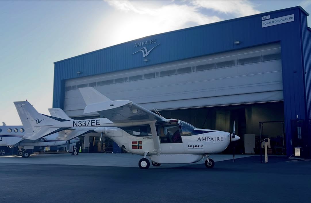 Ampaire’s “Hawaii Bird” at Ampaire’s Headquarters at the Long Beach Airport, 2025