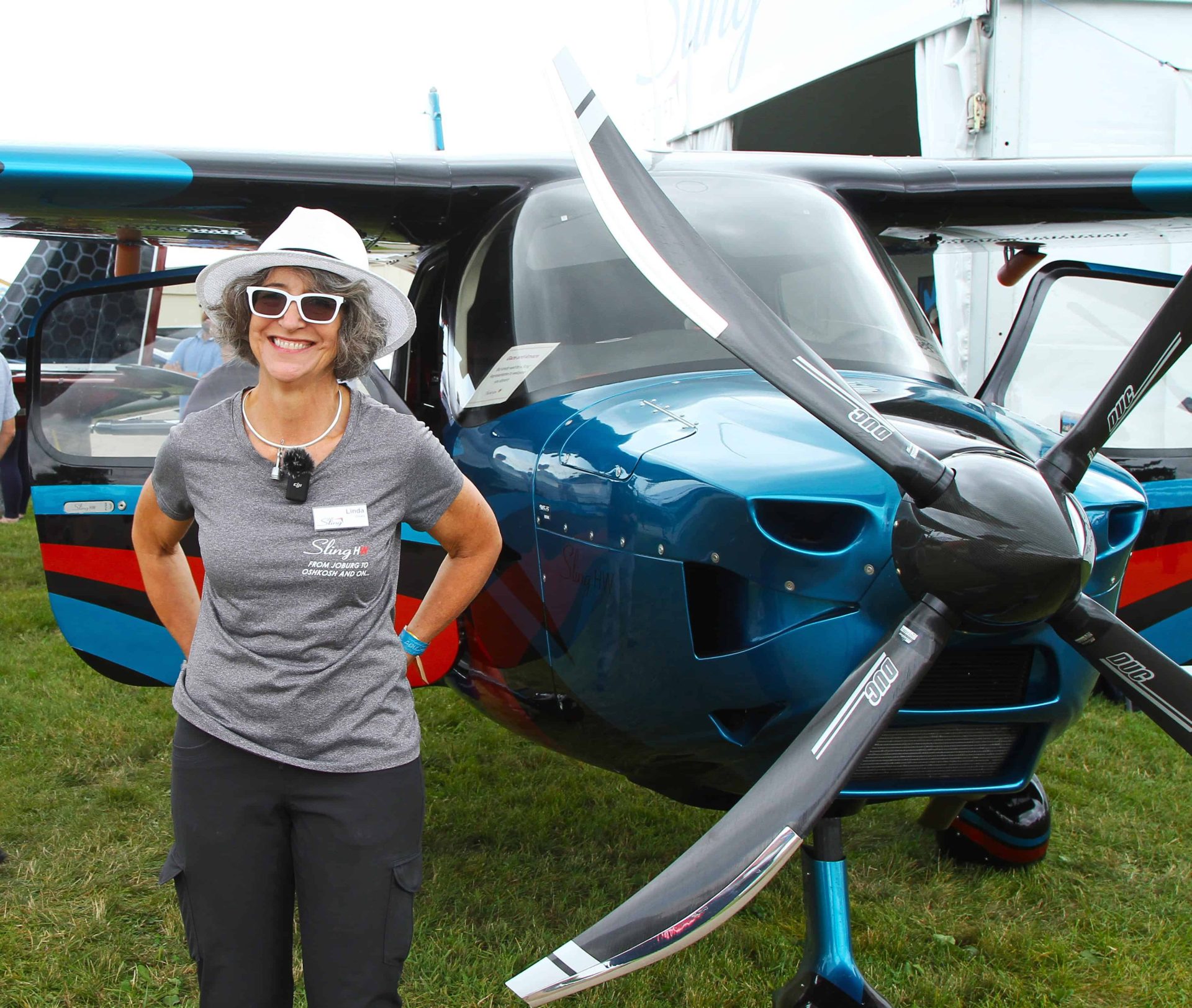 Linda Solars with her Sling High Wing