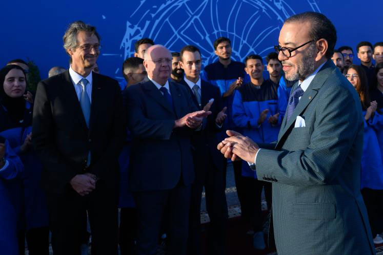 Sa Majesté le Roi du Maroc - Olivier Andries Directeur General de Safran ©SAFRAN