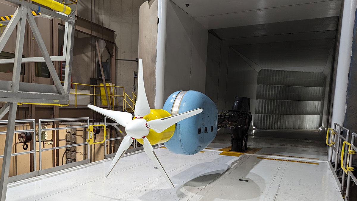 CAPITAL CAPABILITY: Wisk teams test propellers at a Boeing wind tunnel in Philadelphia. PHOTO: WISK