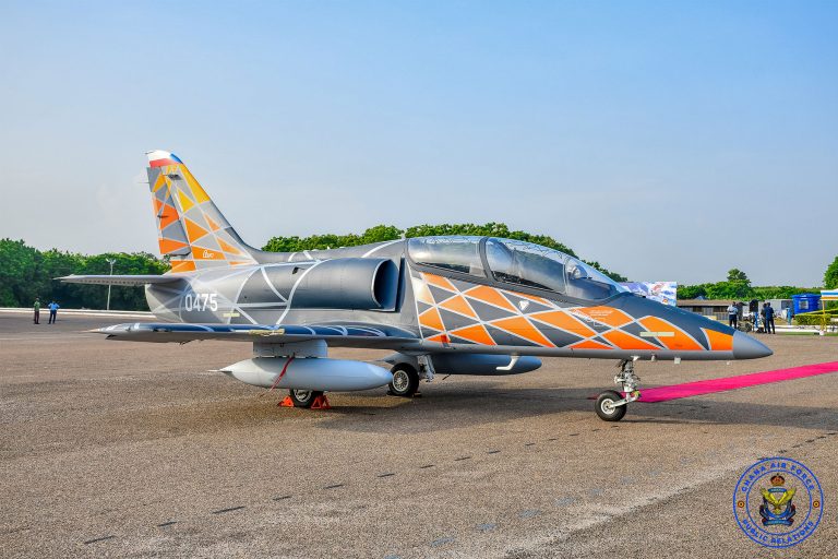 L-39 Skyfox Aircraft Showcased at Air Force Base Accra