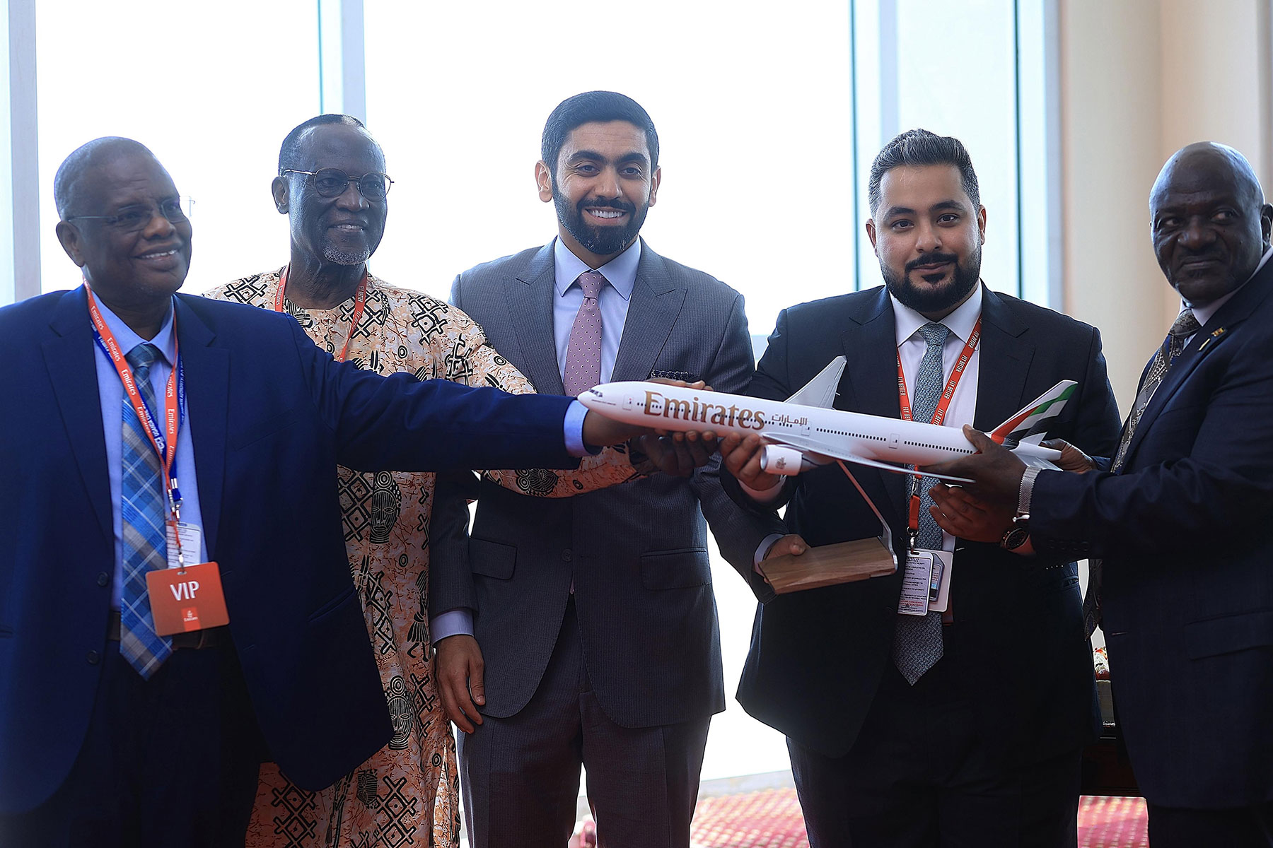 Emirates and the Ugandan delegation at the airline's 25th anniversary